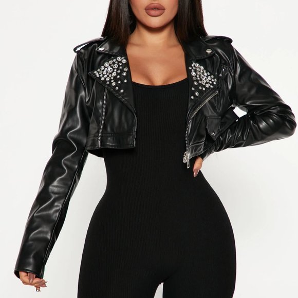 Fashion Nova Jackets & Blazers - Sweet But Sassy Moto Jacket - Black
